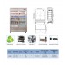 Commercial Glass Reach in Upright Refrigerator, 2 door, 54 inch, 49 Cu.ft, Stainless Steel