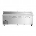 Eqchen  PICL3-HC, Commercial 91 Pizza Prep Table Refrigerator 12 Pans 3 Door Stainless Steel 24.2  cu.ft.