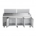 Eqchen  PICL3-HC, Commercial 91 Pizza Prep Table Refrigerator 12 Pans 3 Door Stainless Steel 24.2  cu.ft.