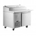 Eqchen APPT-49-HC, Commercial 49 Pizza Prep Table Refrigerator 6 Pans 1 Door Stainless Steel 6  cu.ft.